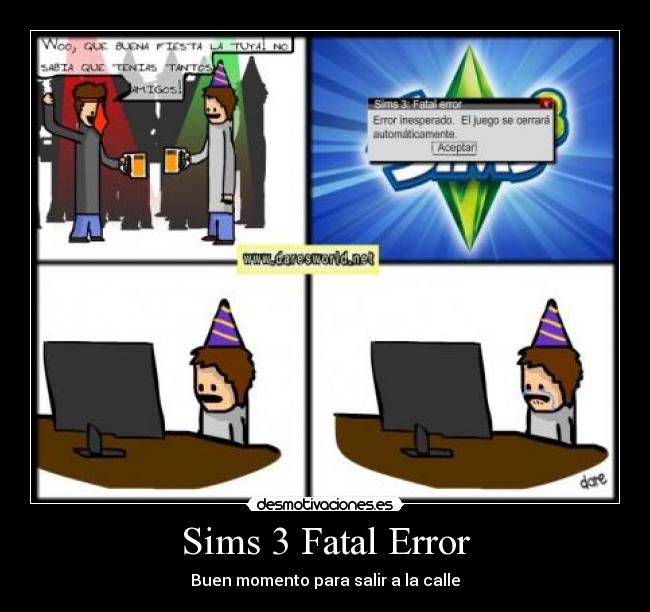 Sims 3 Fatal Error -