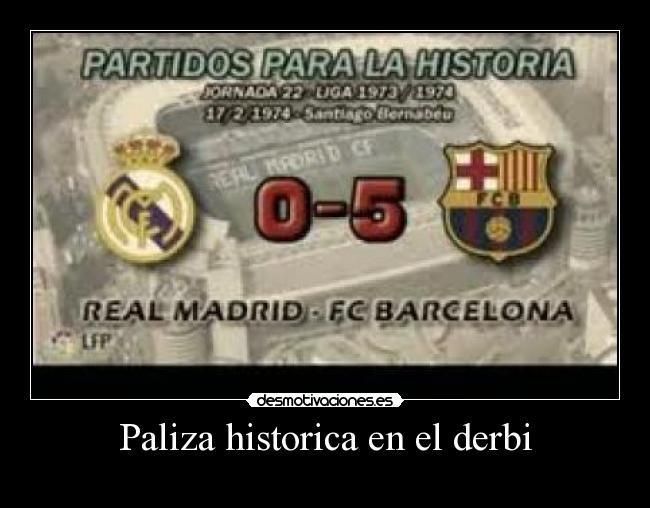 Paliza historica en el derbi -
