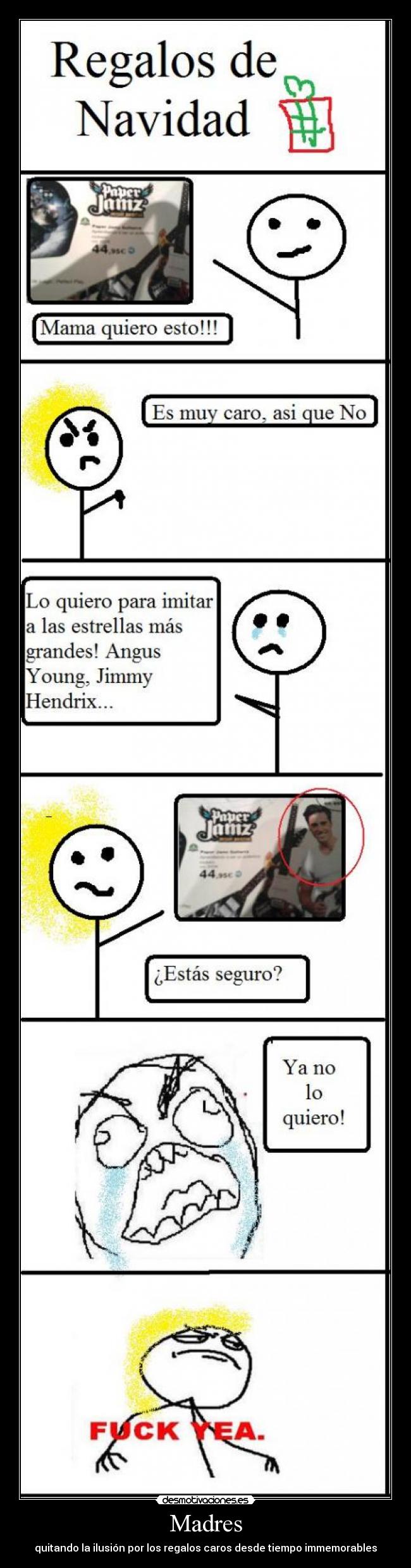 Madres - quitando la ilusión por los regalos caros desde tiempo immemorables