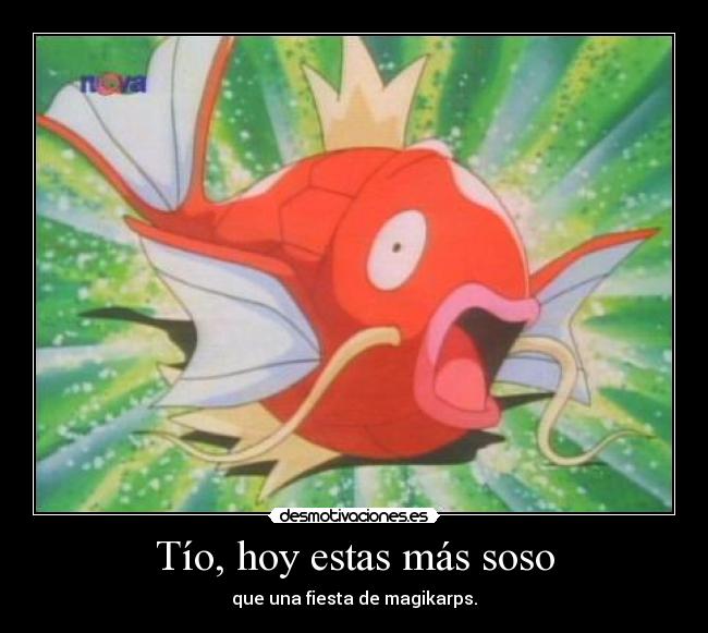 carteles magikarp pokemon aburrido desmotivaciones