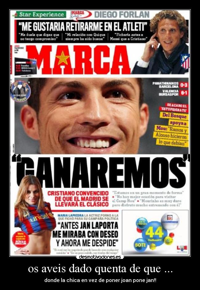 os aveis dado quenta de que ... - 