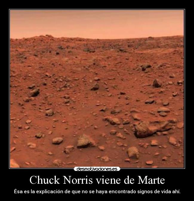Chuck Norris viene de Marte -