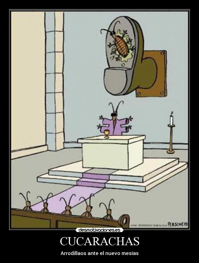 carteles iglesia cucarachas desmotivaciones