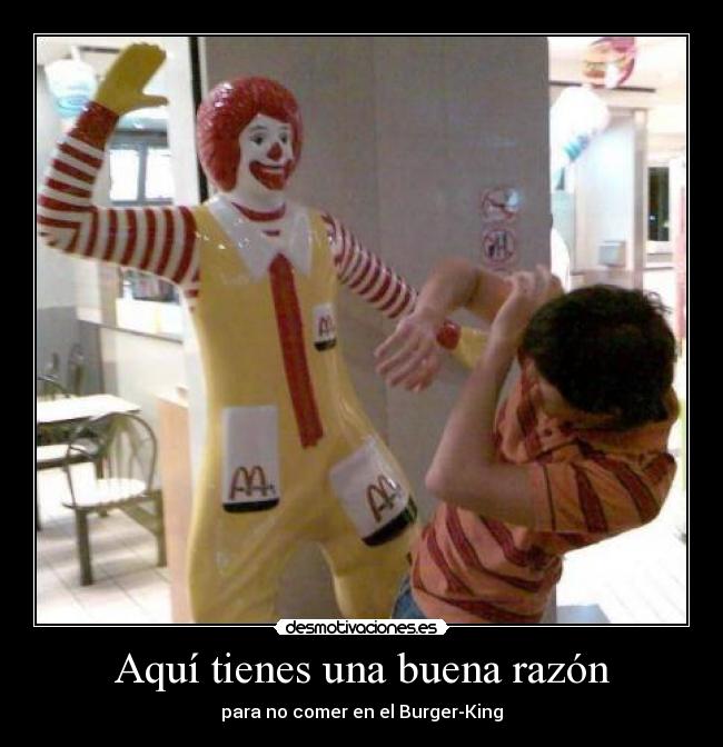 Aquí tienes una buena razón - para no comer en el Burger-King