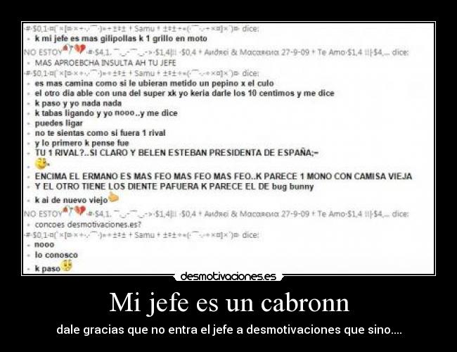 Mi jefe es un cabronn -