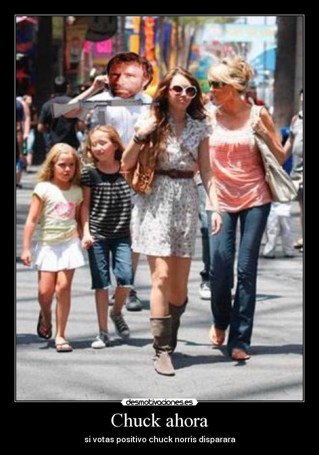 Chuck ahora - si votas positivo chuck norris disparara