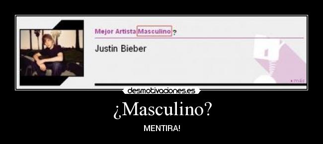 ¿Masculino? -