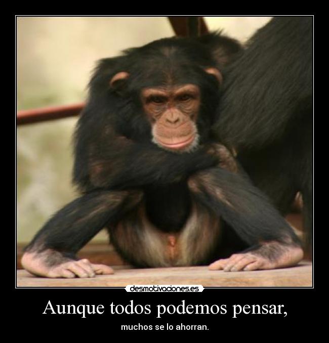 Aunque todos podemos pensar, - muchos se lo ahorran.