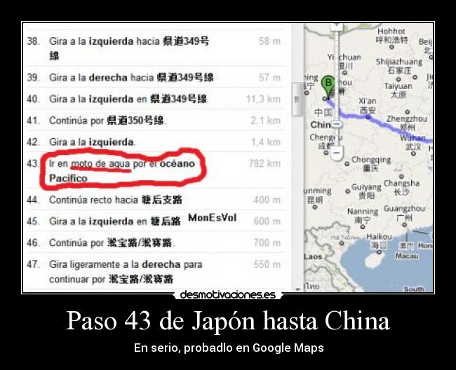 carteles google maps motodeagua desmotivaciones
