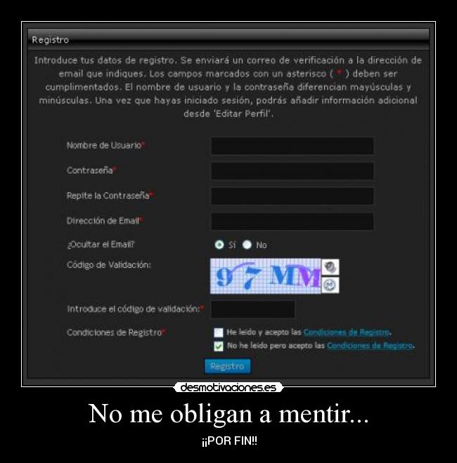 No me obligan a mentir... - 