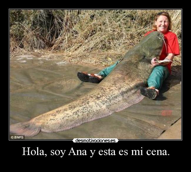 Hola, soy Ana y esta es mi cena. -