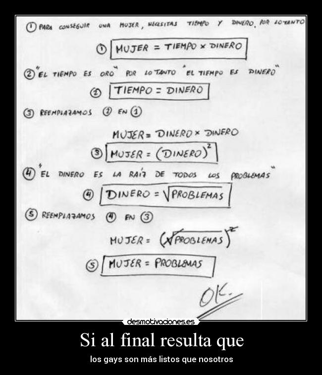 Si al final resulta que -