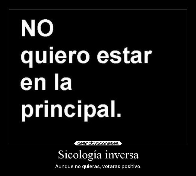 Sicología inversa - 