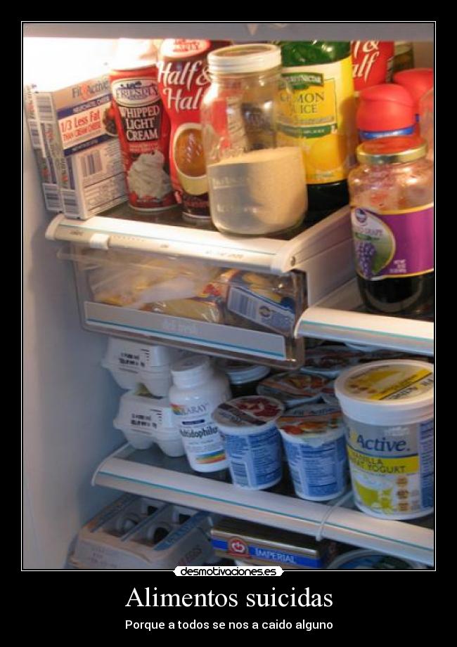 carteles alimentos suicidas desmotivaciones
