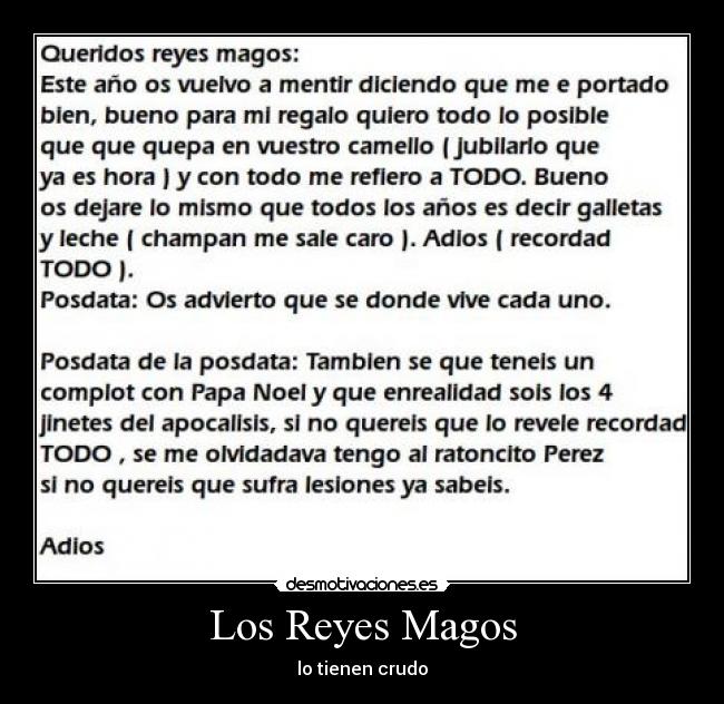 Los Reyes Magos - lo tienen crudo