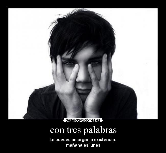 con tres palabras -