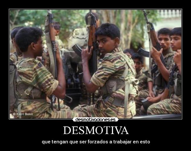 carteles nino soldado desmotivaciones