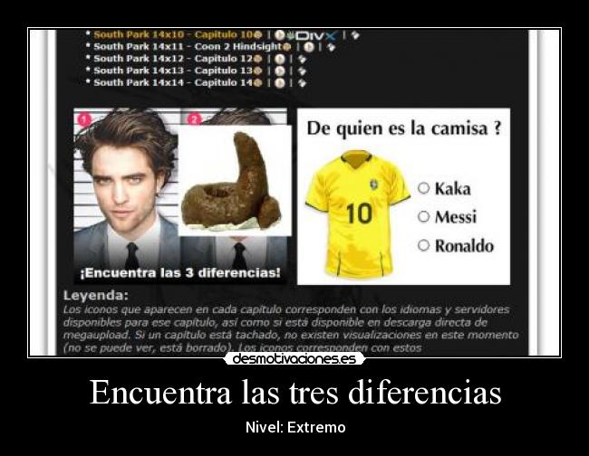 Encuentra las tres diferencias - Nivel: Extremo