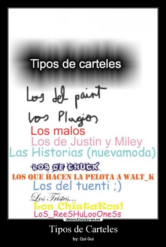 Tipos de Carteles - by: Qui Gui