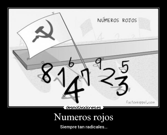 carteles numeros rojos desmotivaciones