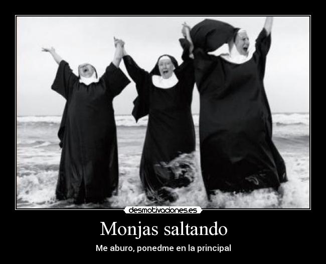 Monjas saltando -