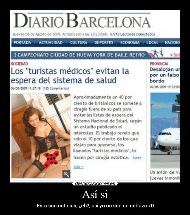 Así si - Esto son noticias, ¿eh?, asi ya no son un coñazo xD