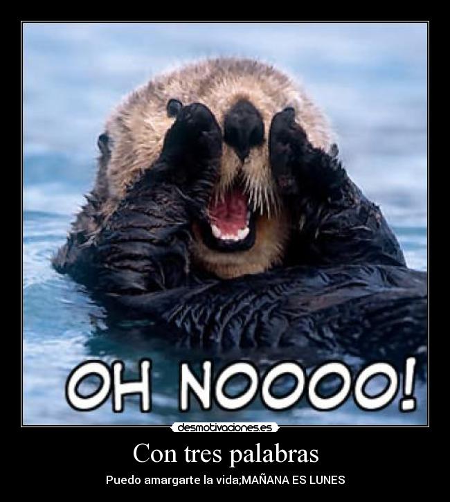Con tres palabras - Puedo amargarte la vida;MAÑANA ES LUNES