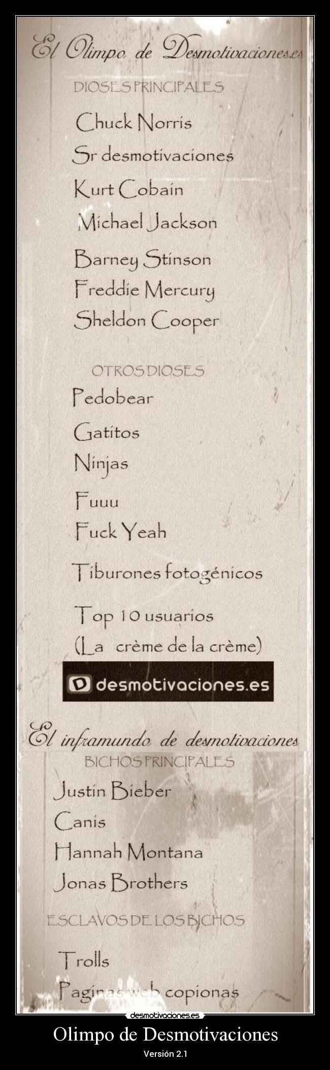 Olimpo de Desmotivaciones -