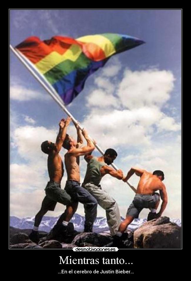 carteles bandera gay justin bieber desmotivaciones