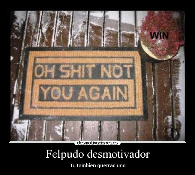 Felpudo desmotivador - 