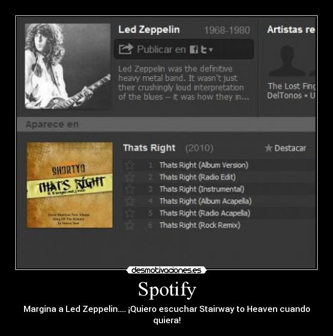 carteles spotify ledzeppelin desmotivaciones