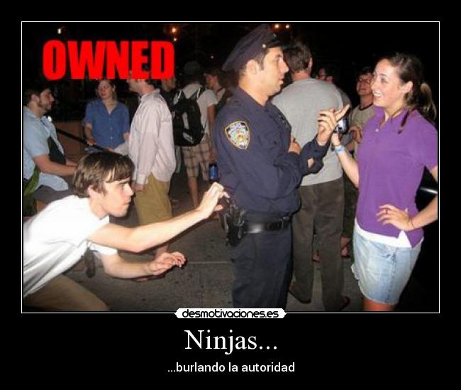 Ninjas... - ...burlando la autoridad