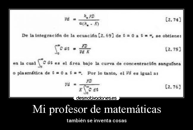 Mi profesor de matemáticas -