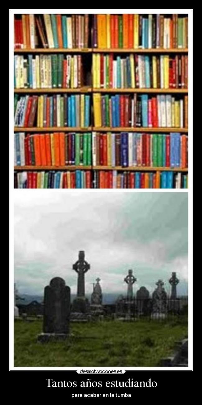 Tantos años estudiando - para acabar en la tumba