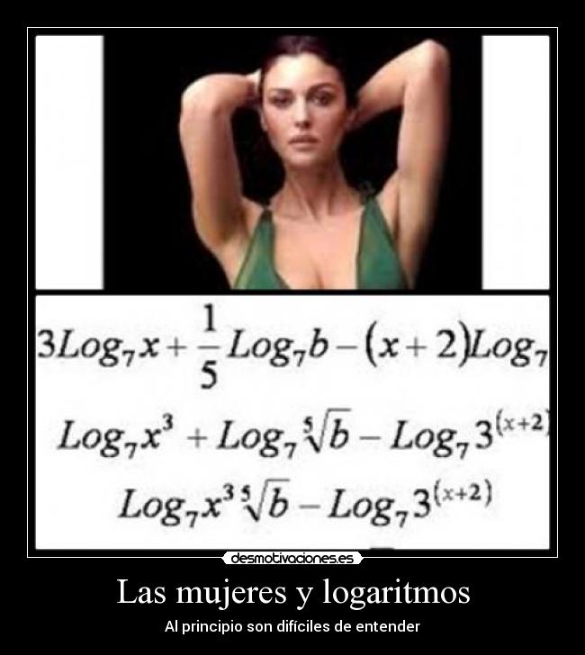 Las mujeres y logaritmos - Al principio son difíciles de entender