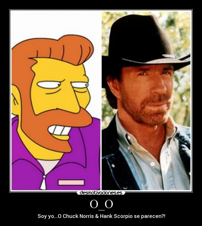 O_O - Soy yo...O Chuck Norris & Hank Scorpio se parecen?!