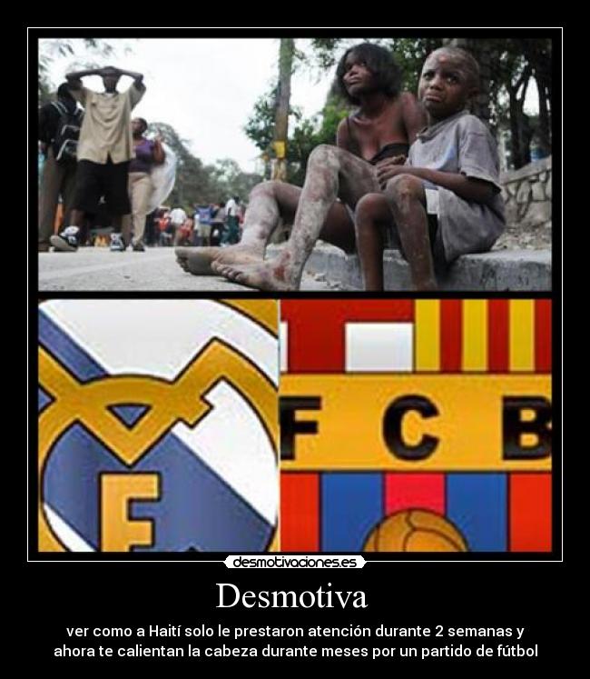 carteles haiti furbol madrid barca desmotivaciones