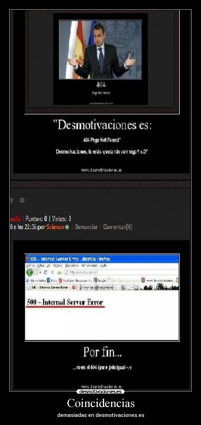 Coincidencias - demasiadas en desmotivaciones.es