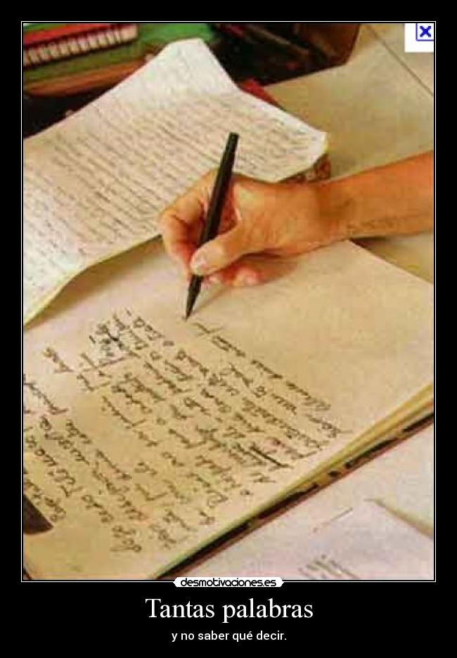 Tantas palabras -