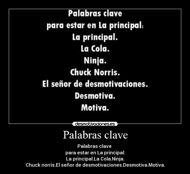 Palabras clave -