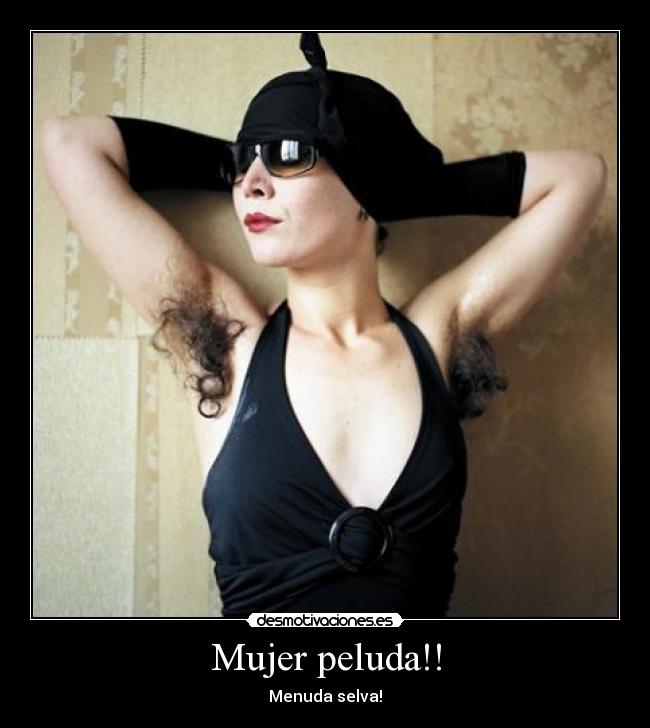 carteles mujer pelos desmotivaciones