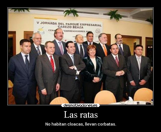 carteles ratas ladrones corbata desmotivaciones
