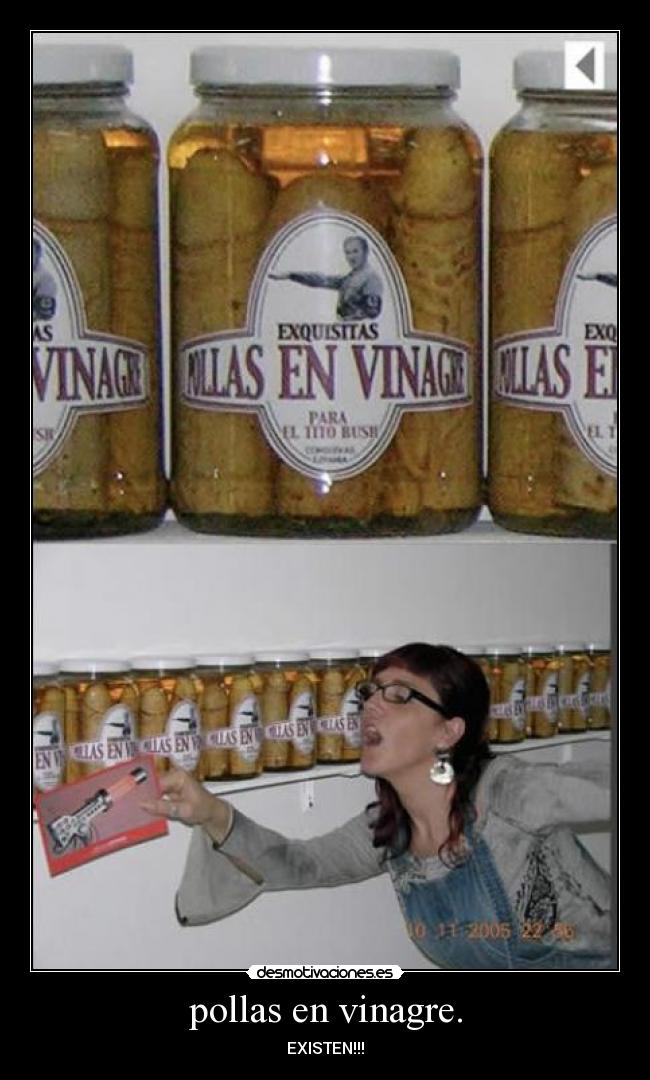 pollas en vinagre. -