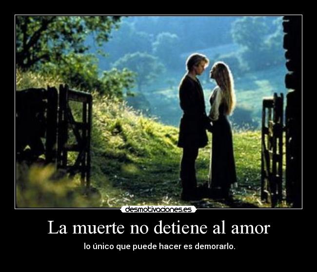 La muerte no detiene al amor -  lo único que puede hacer es demorarlo.
