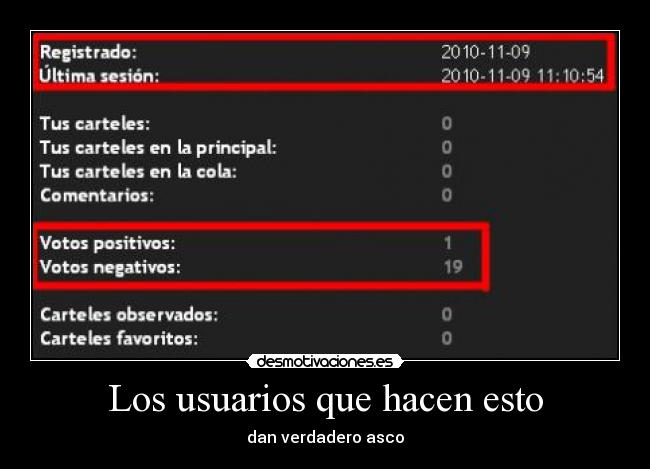 Los usuarios que hacen esto -