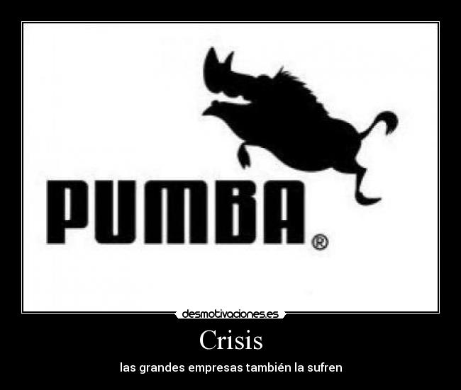 carteles pumba puma crisis flipytaker desmotivaciones