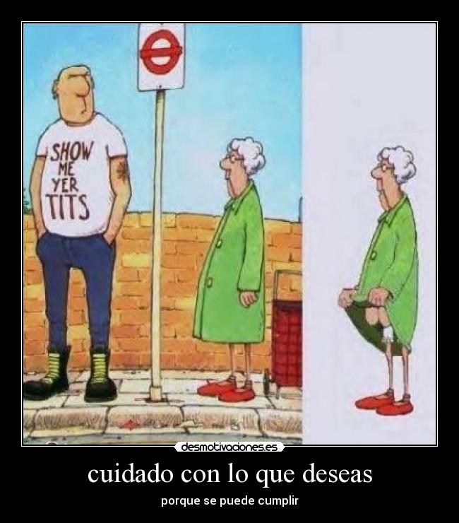 carteles tetas vieja desmotivaciones