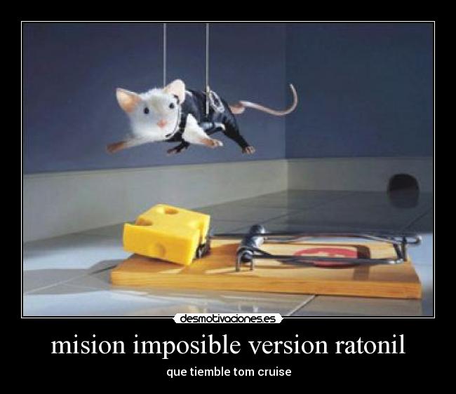 carteles imposible raton desmotivaciones