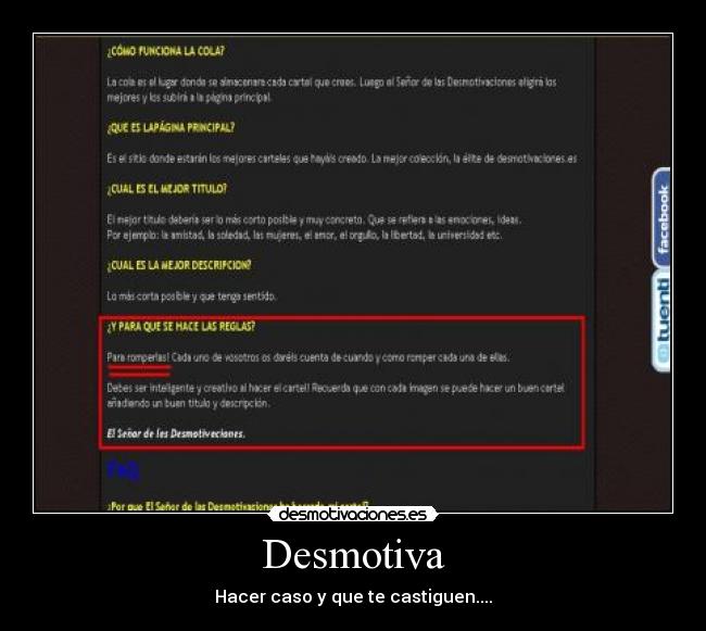 Desmotiva - Hacer caso y que te castiguen....