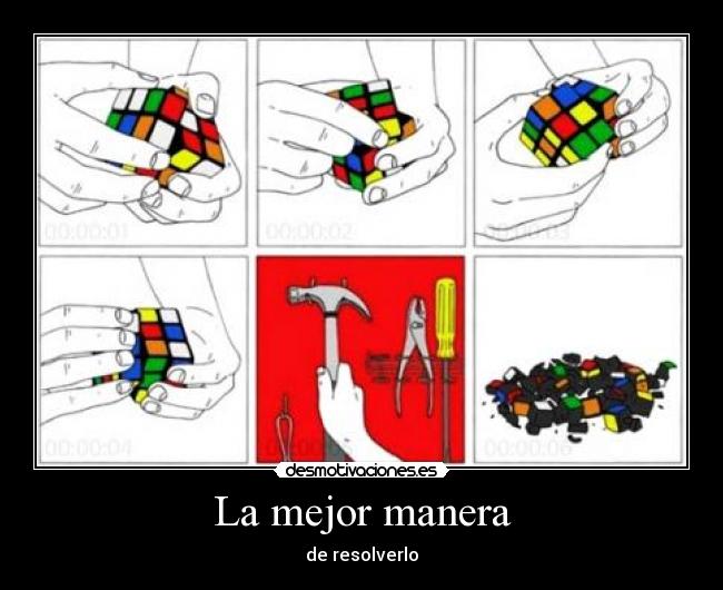 carteles cubo rubik desmotivaciones